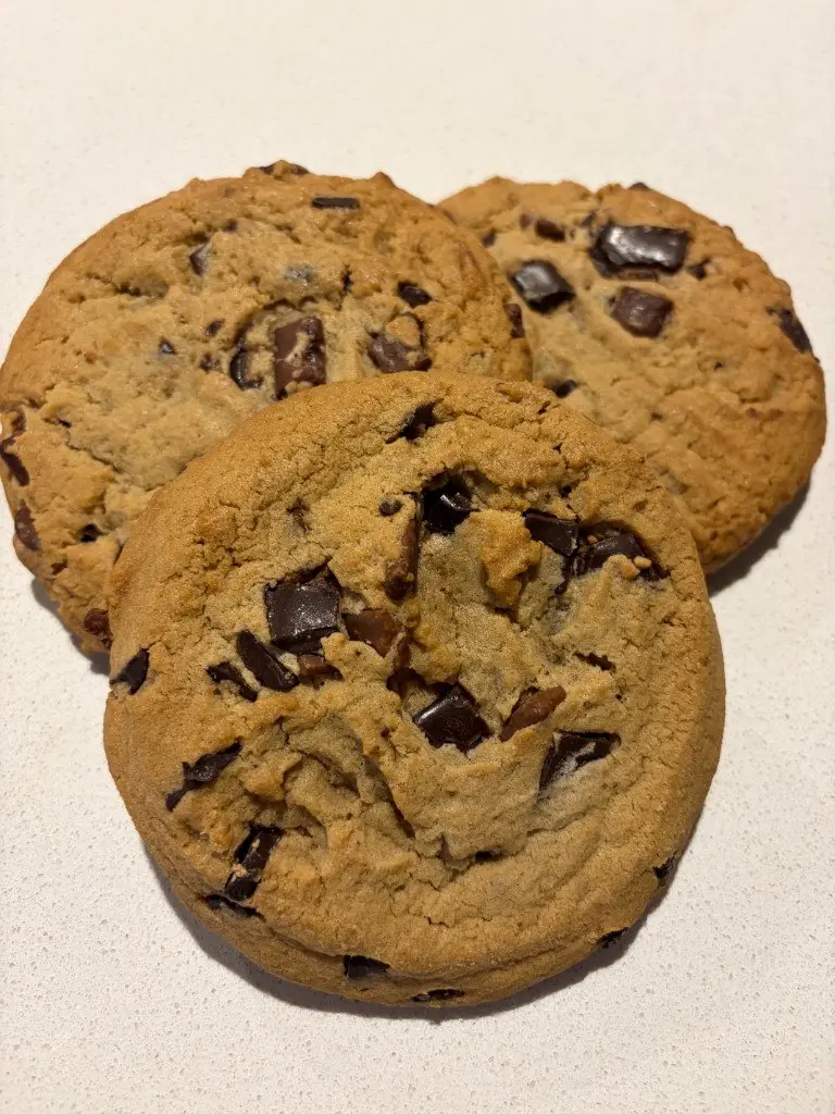 Fresh baked chocolate chip cookies