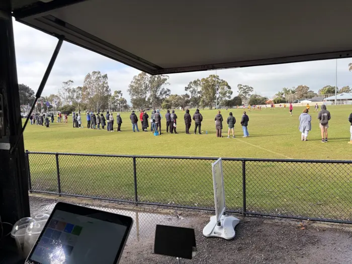 View from coffee van over SJDFL match at Kialla Park