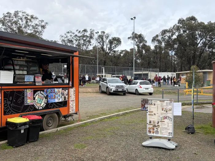 Upside Down Coffee van at Rushworth Football Club