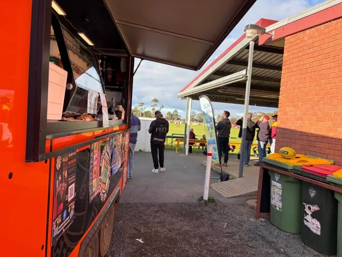 Upside Down Coffee van at Stanhope Football Netball Club