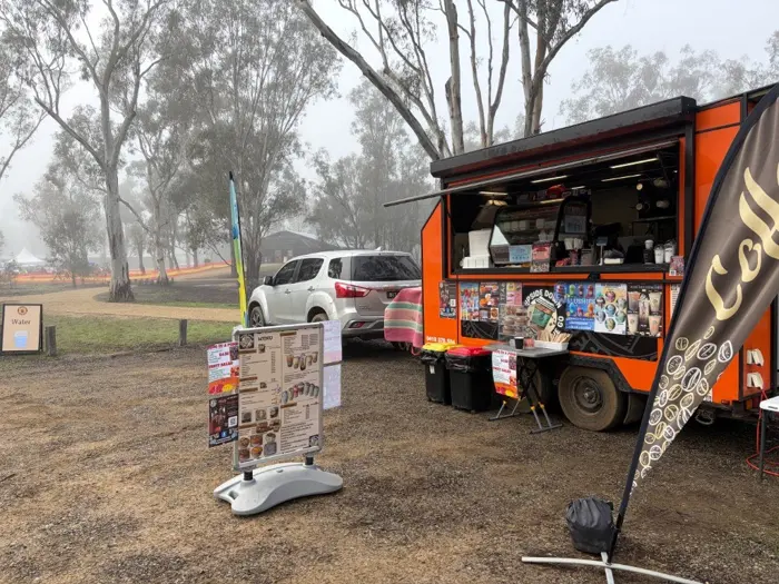 Upside Down Coffee van at Dharnya Centre Barmah